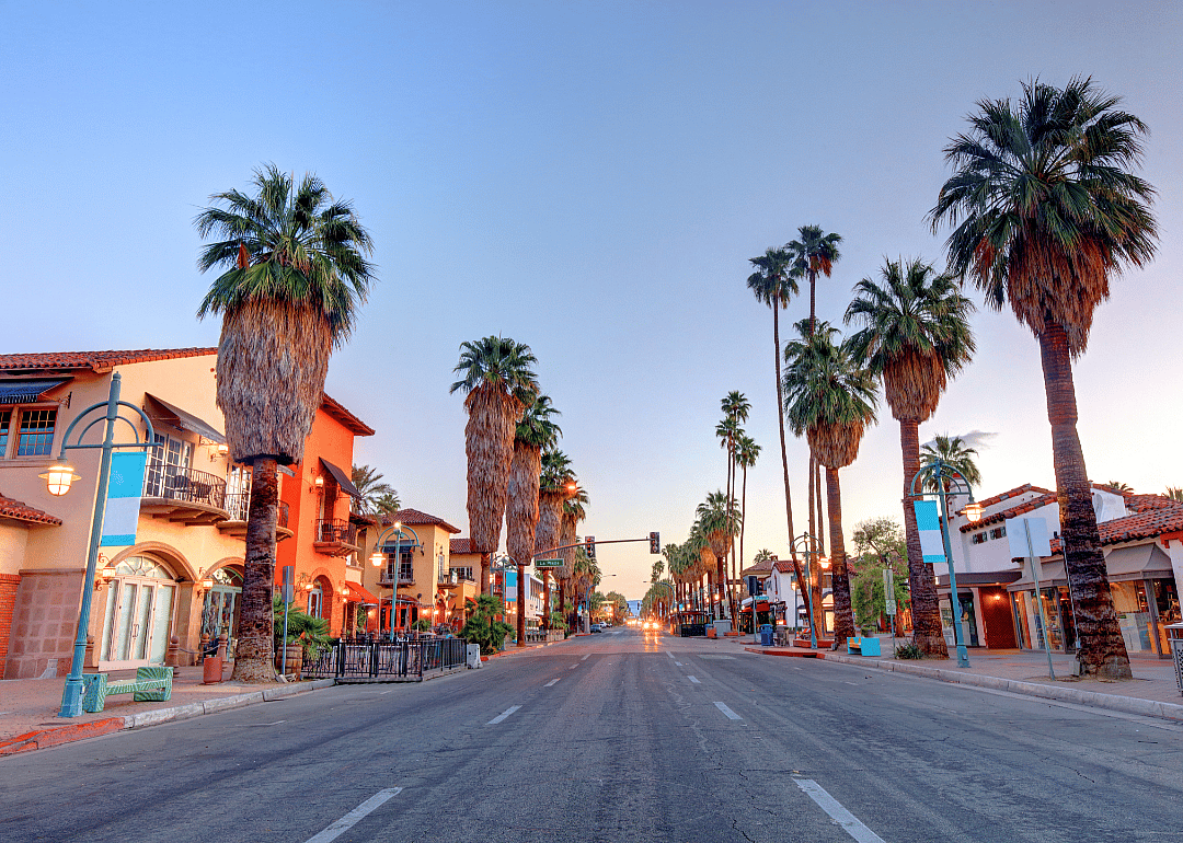 A small street in Palm Springs.