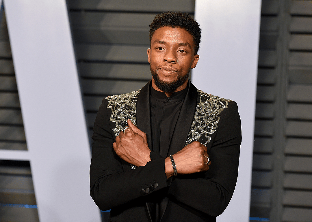 Chadwick Boseman attends the 2018 Vanity Fair Oscar Party.