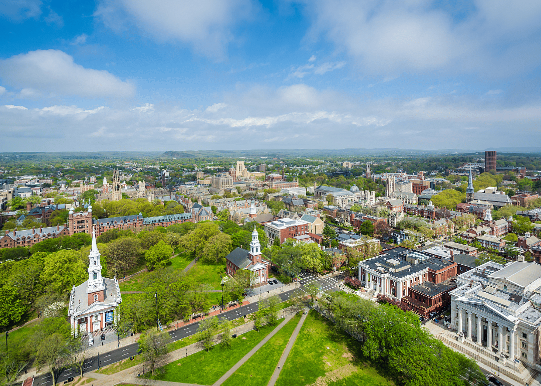 An aerial view of New Haven.