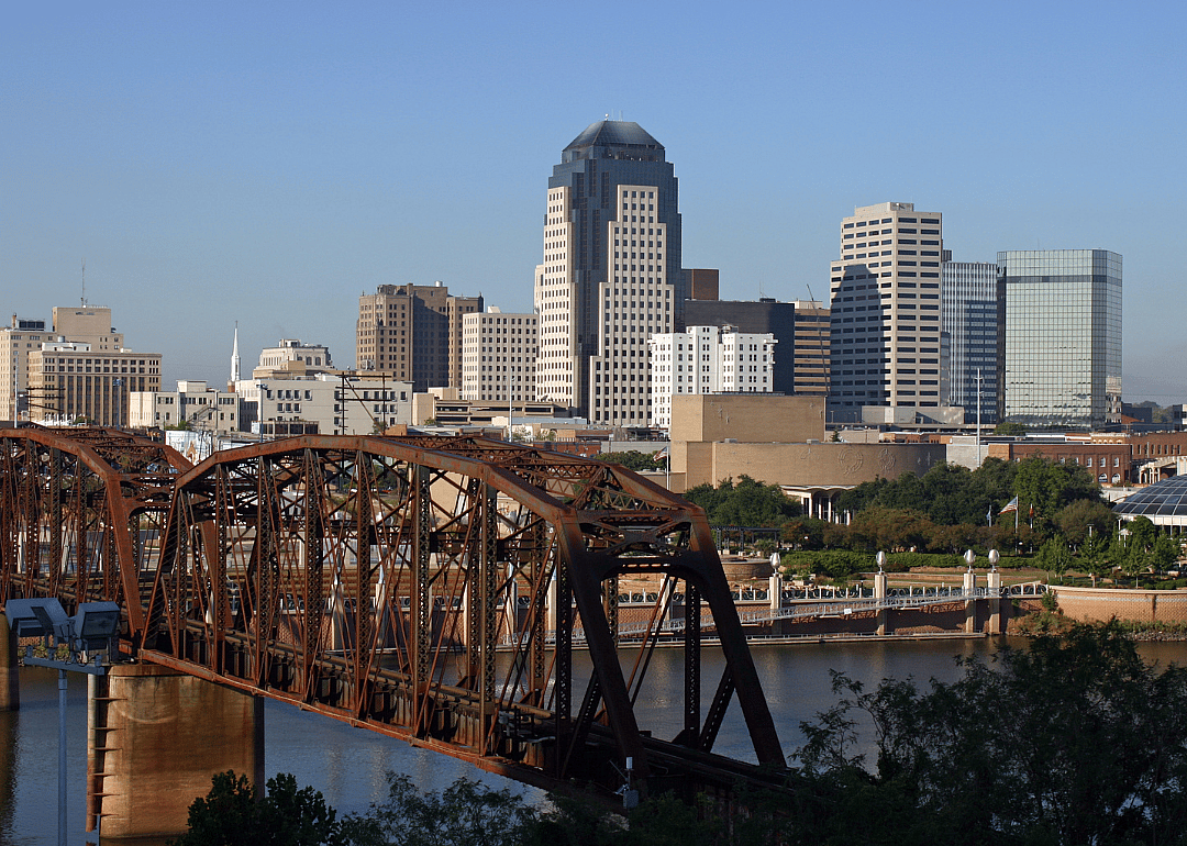 The downtown Shreveport skyline.