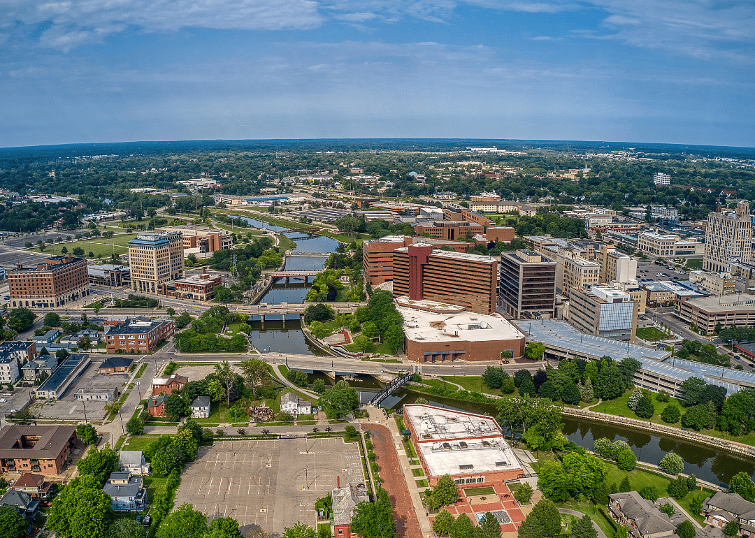 An aerial view of Flint.