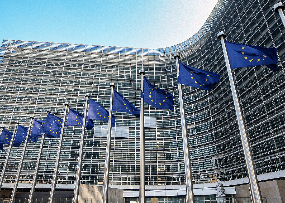 A view of the European Union headquarters in Brussels, Belgium.