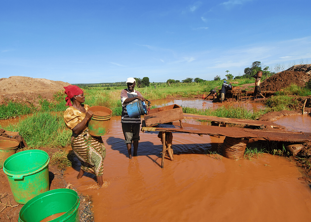 A small mining operation in Africa.