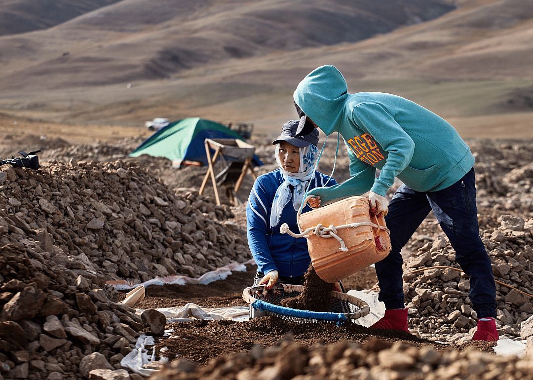 A small mining operation in Mongolia.