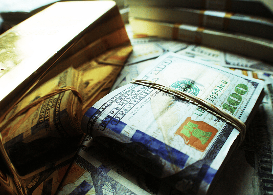 A small bundle of $100 bills.