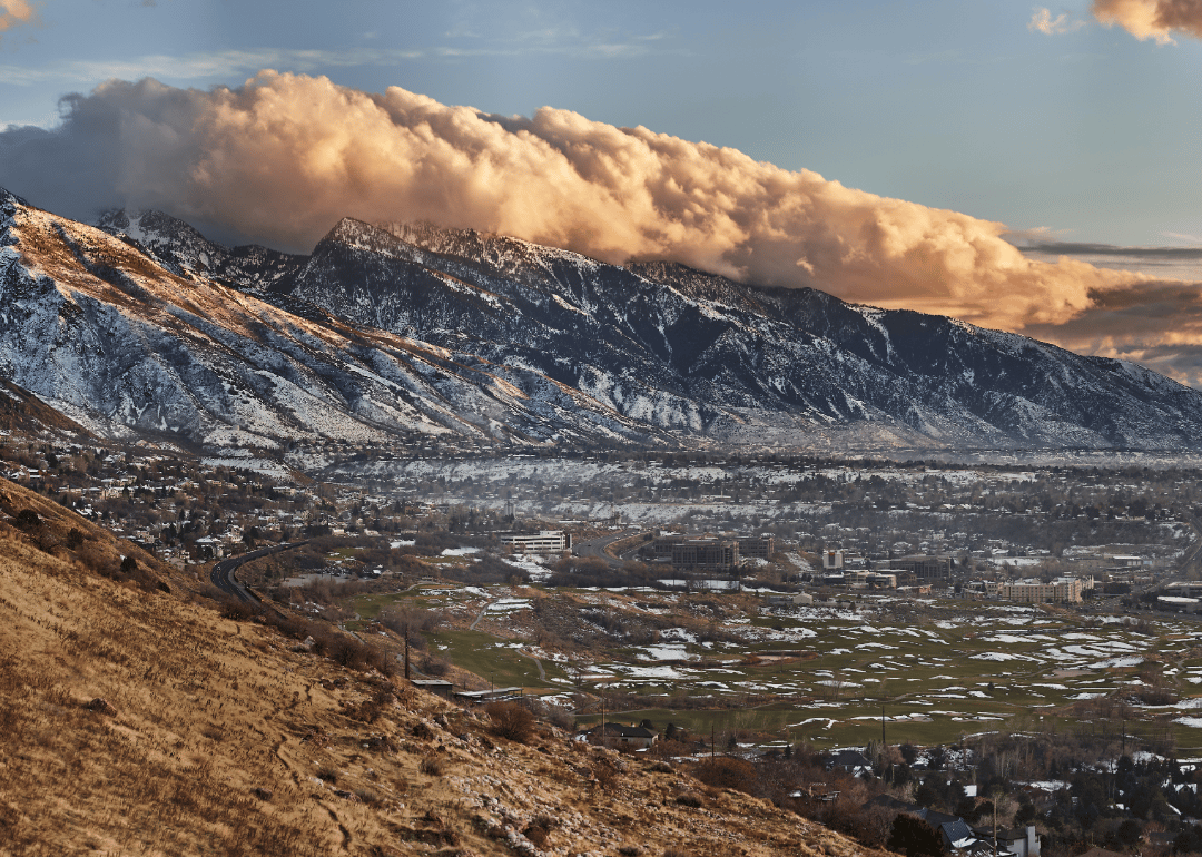 View from above of Cottonwood Heights.