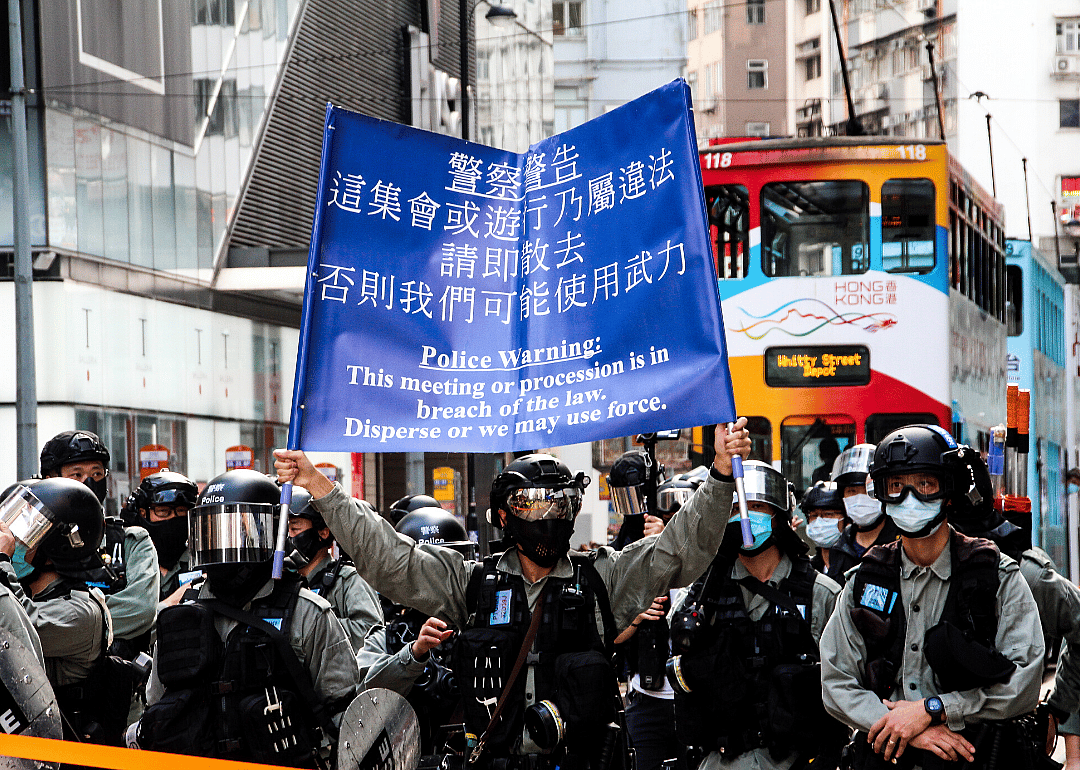 May 24, 2020: Thousands protest Chinese national security legislation