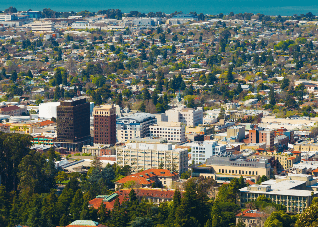 Aerial view of Berkeley and Kensington.