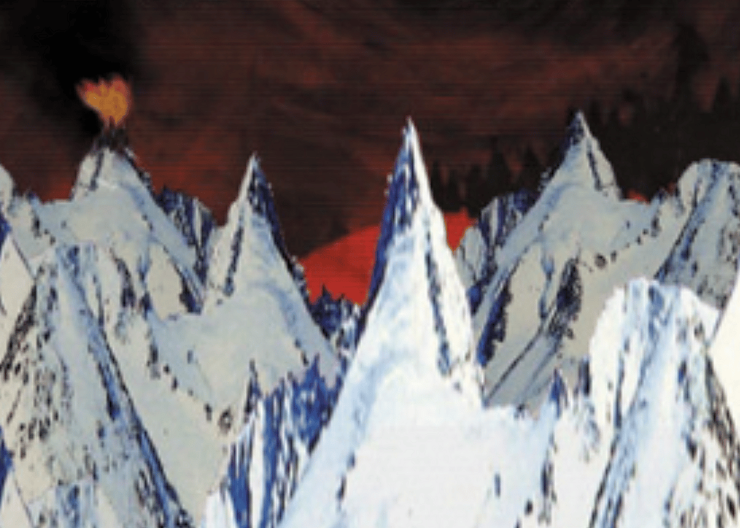 Abstract icy mountains.
