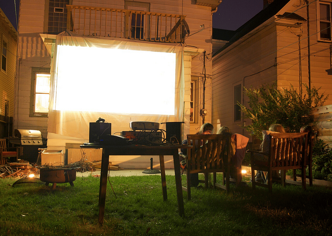 Cozy up with an outdoor movie night
