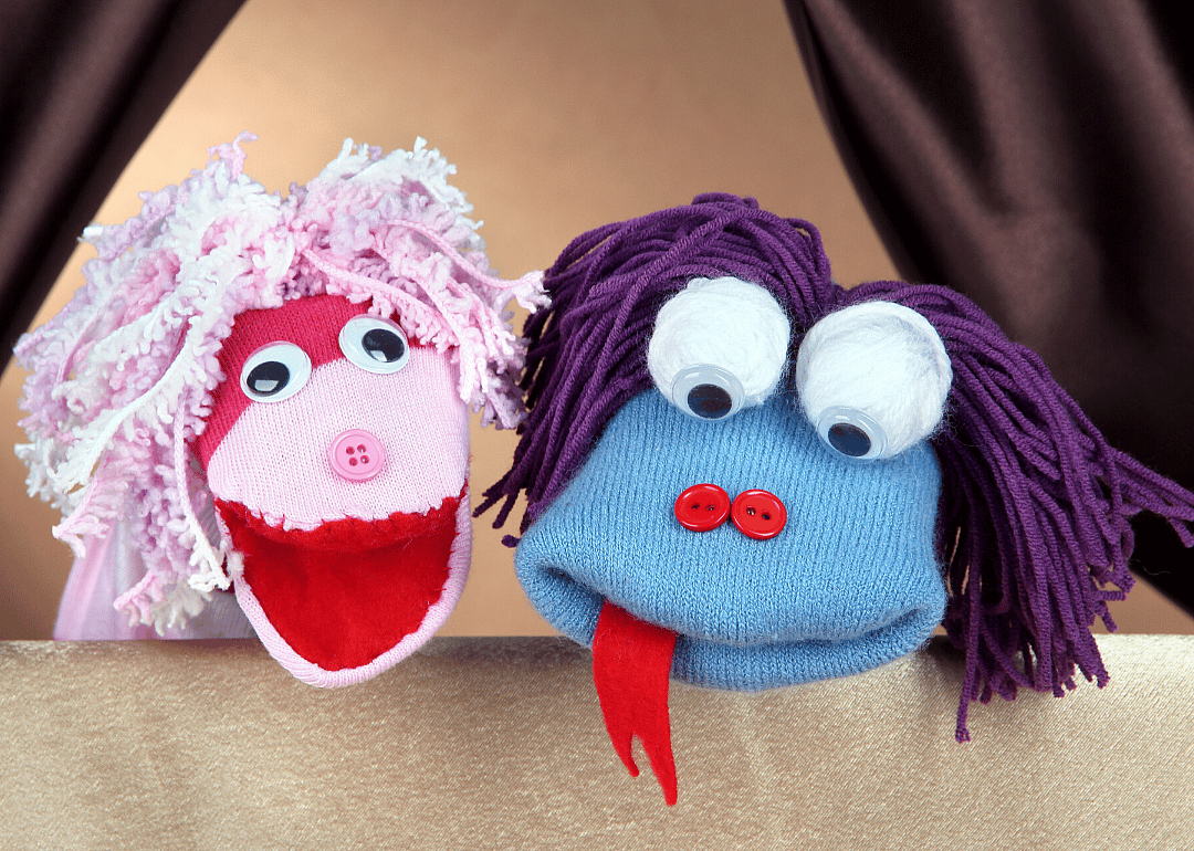 Make sock puppets and perform a show