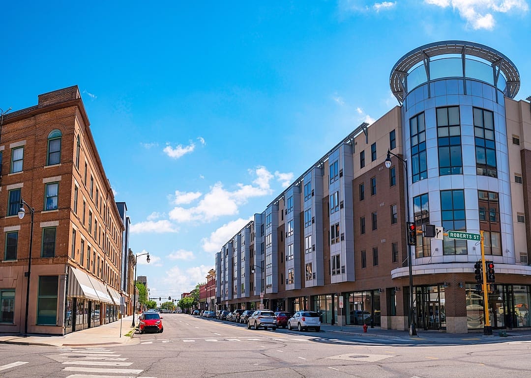 Buildings in downtown Fargo, North Dakota.