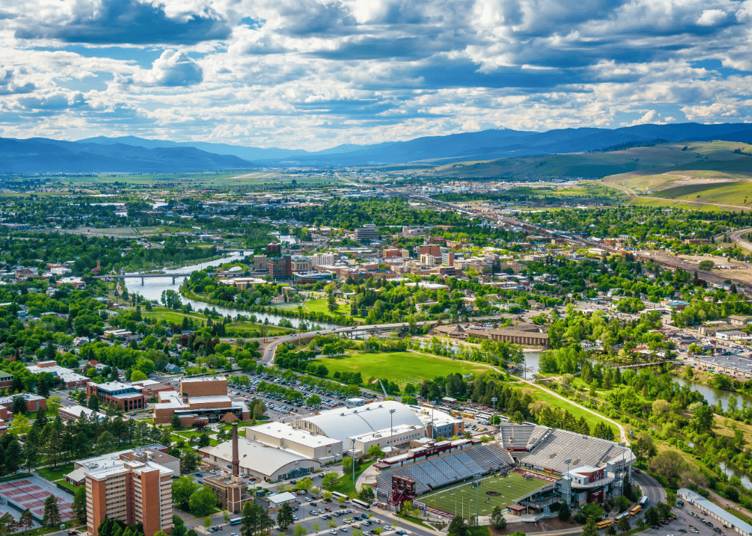 Aerial view of Missoula.