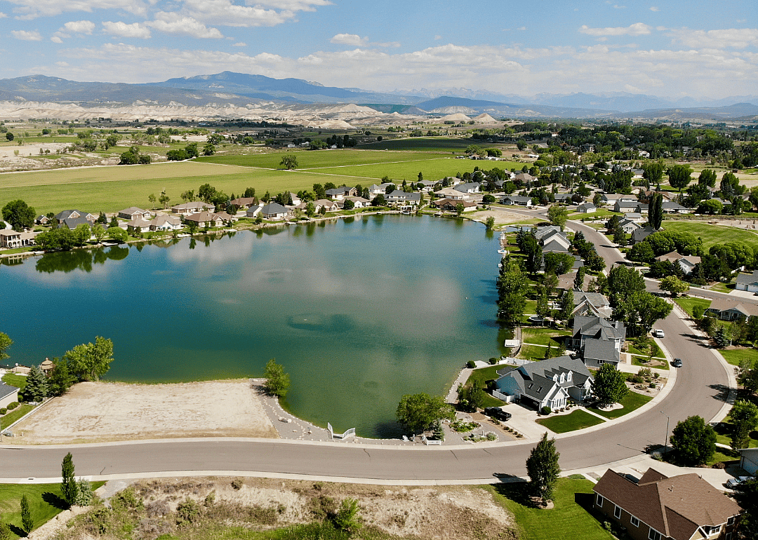 An aerial view of Otter Pond in Montrose.