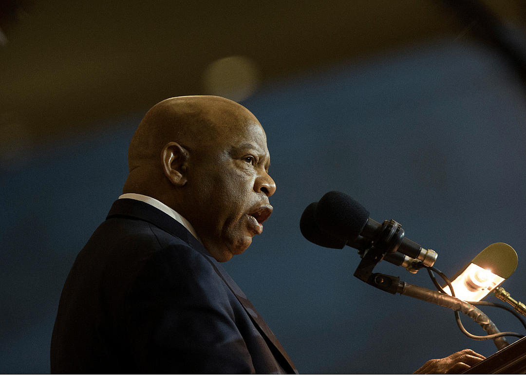 John Lewis speaks during a 2016 Congressional Gold Medal ceremony in honor of the 1965 Voting Rights Marchers.