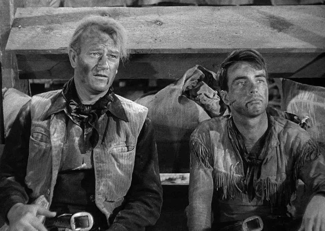 John Wayne and Montgomery Clift.