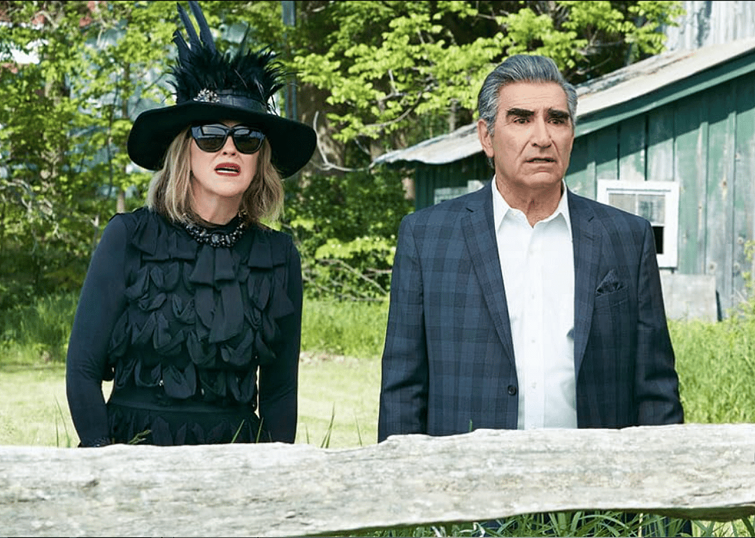 Catherine O'Hara and Eugene Levy in a scene from "Schitt's Creek."