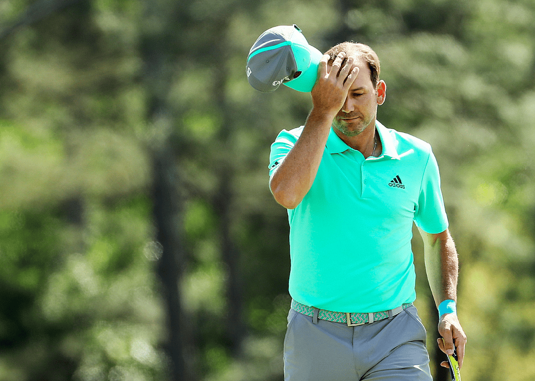 Sergio Garcia hits 5 shots in the water
