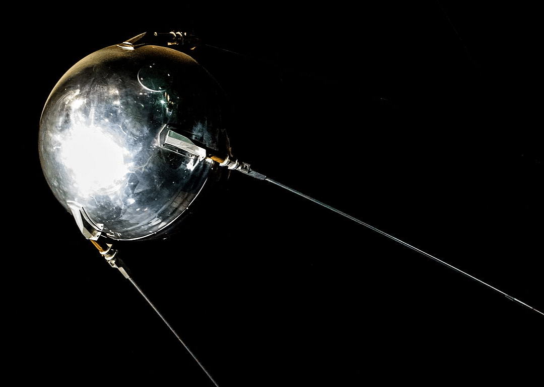 1957: Sputnik 1 launches, beginning the space race