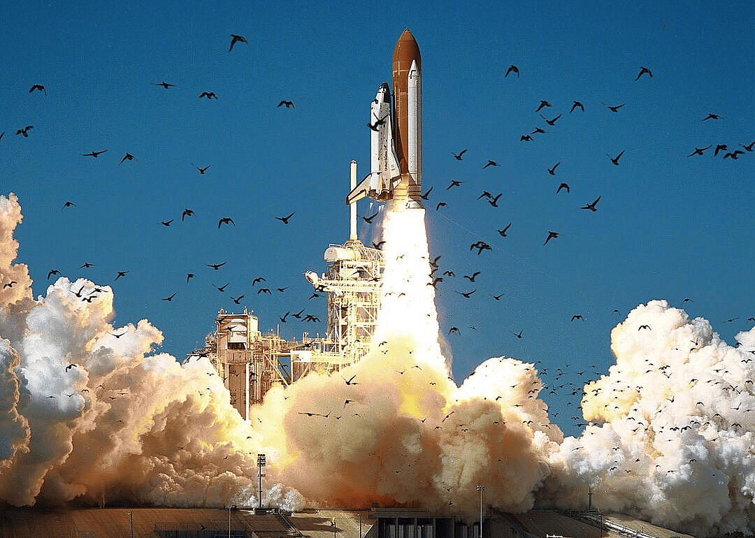 1986: Space Shuttle Challenger breaks apart shortly after takeoff