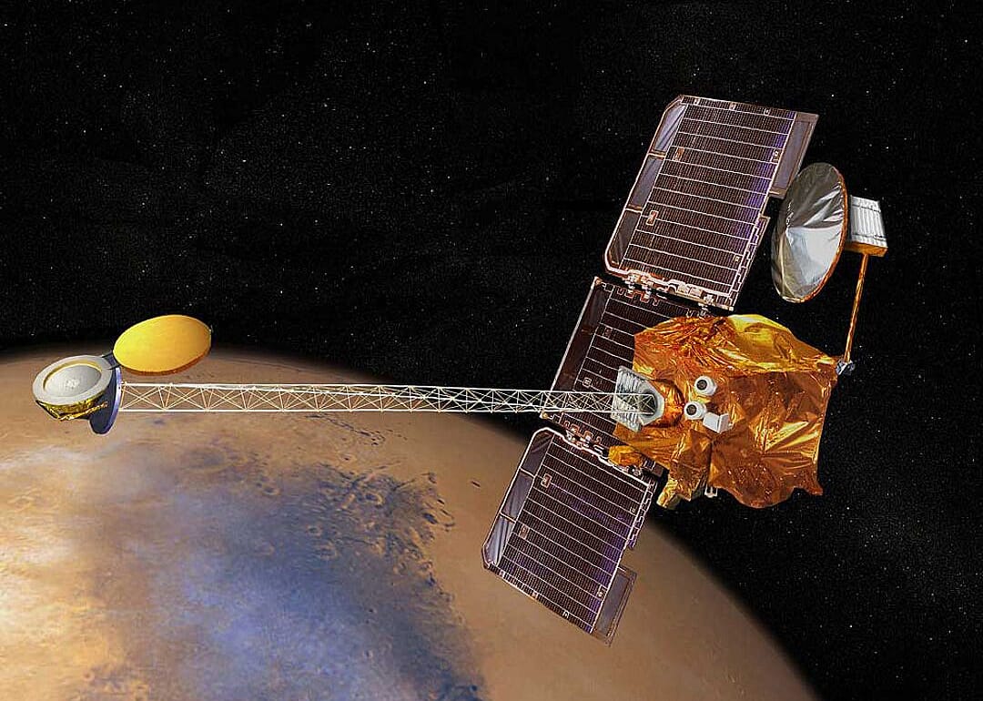2002: Mars Odyssey mission detects presence of water on Mars