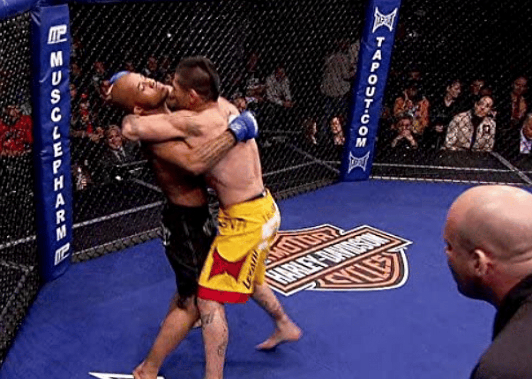 Two fighters in the ring