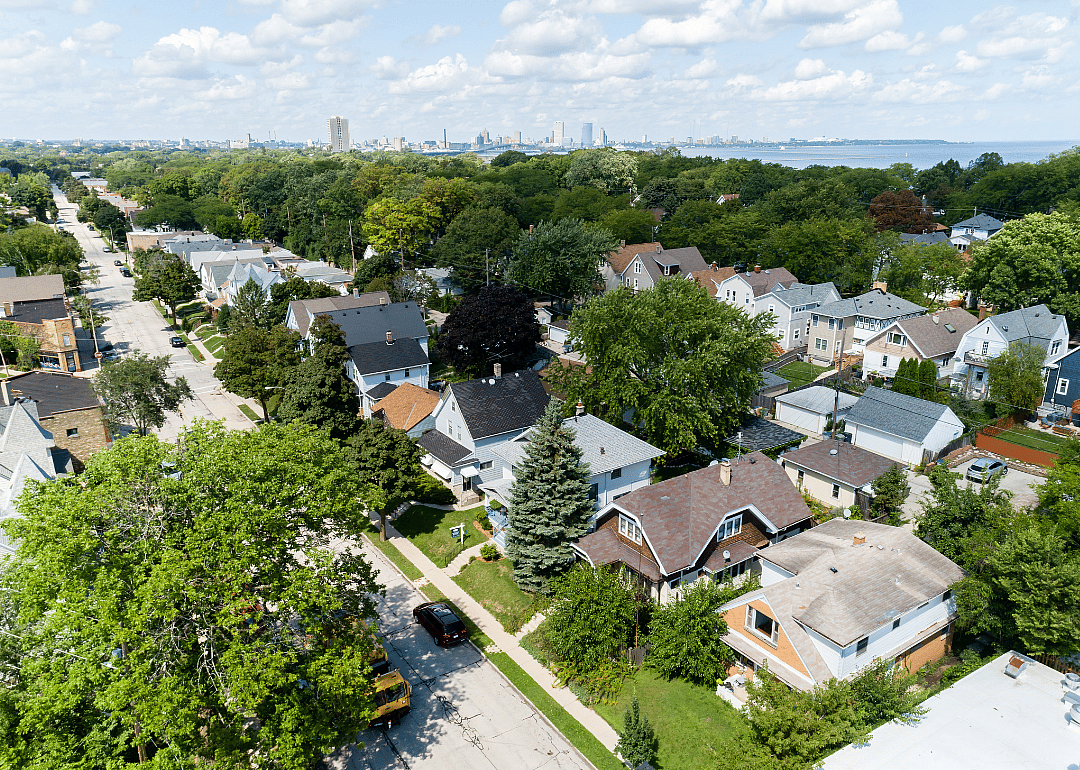 A residential neighborhood in Bayview, Wisconsin.