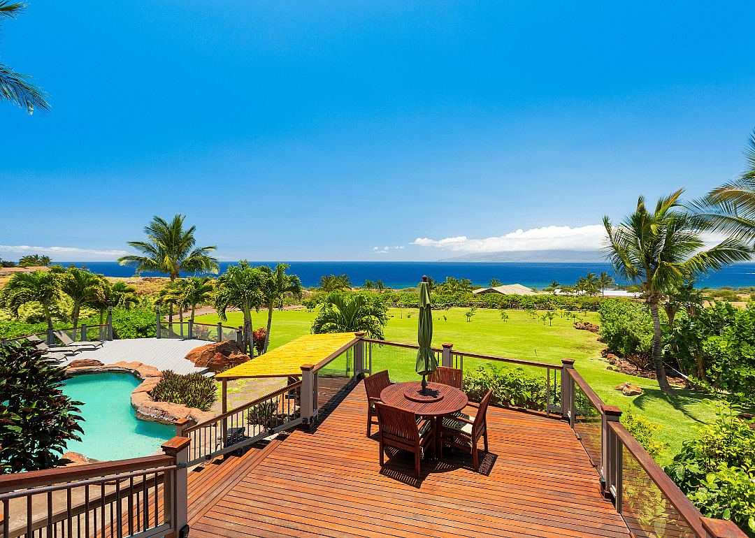 A luxury home with a swimming pool in Hawaii.