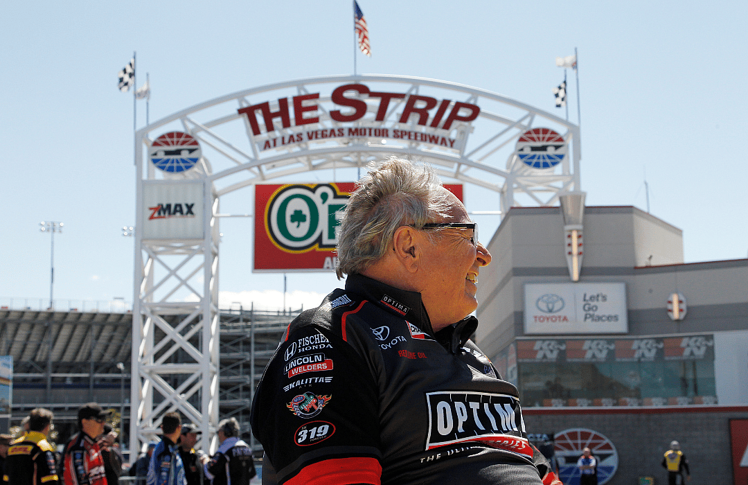 Connie Kalitta waiting for the next run on the starting line during the 15th Annual SummitRacing.com NHRA Nationals at The Strip at Las Vegas Motor Speedway.