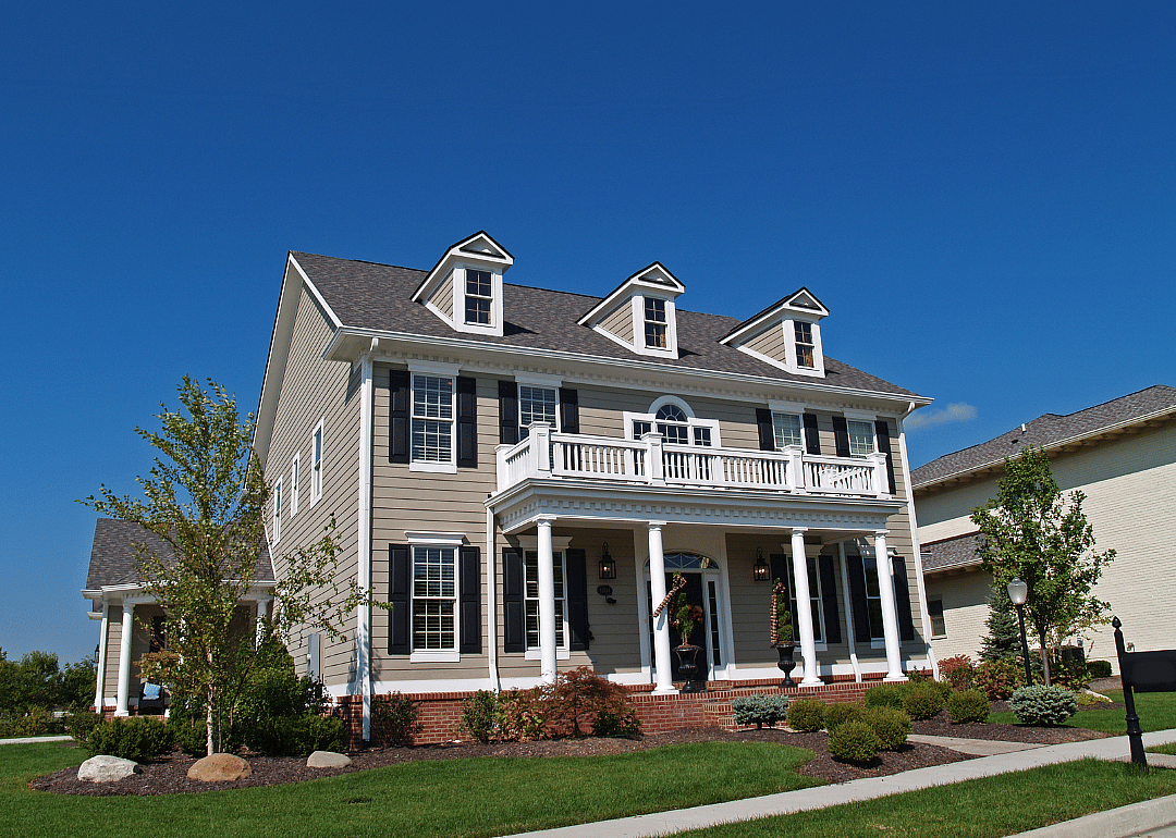 A new construction, two-story home in Carmel, Indiana.