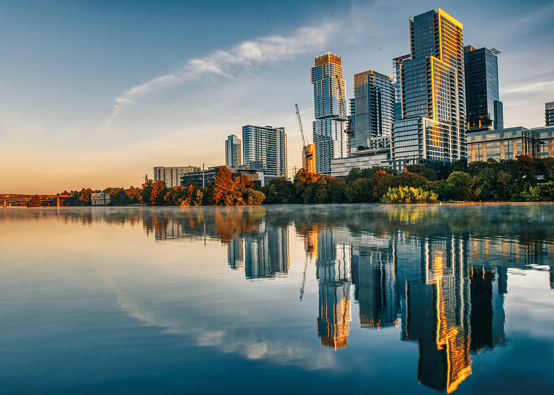Austin's skyline at sunrise.