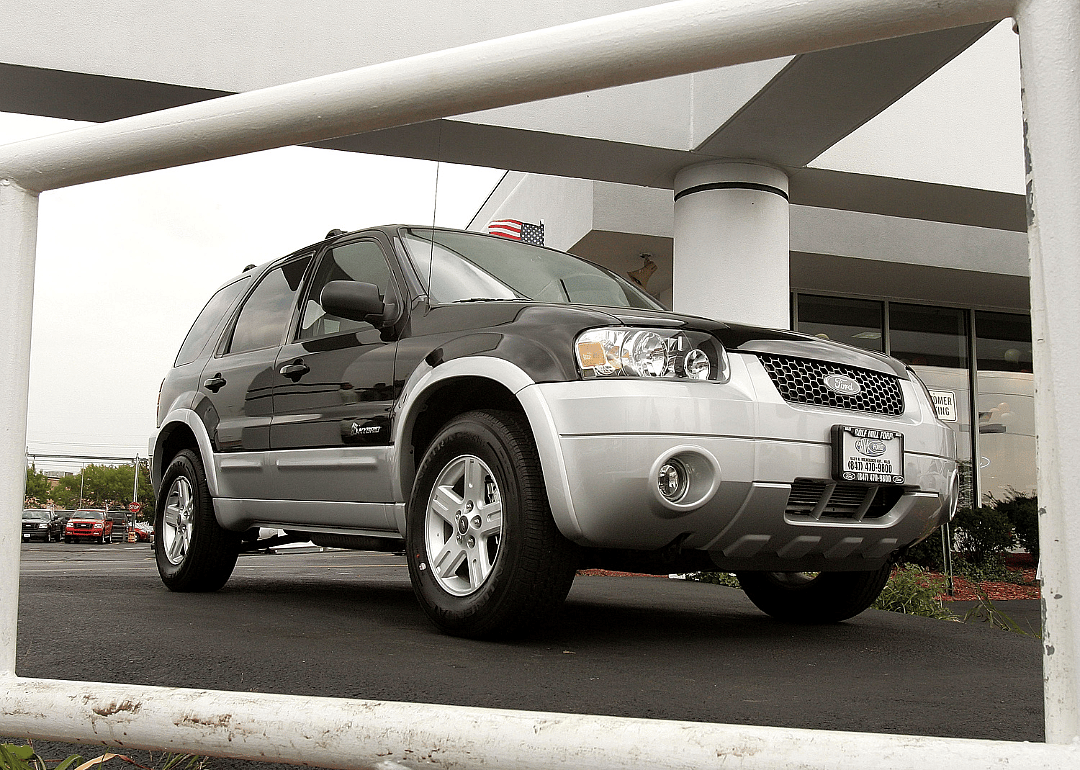 A Ford Escape in the sales lot of Golf Mill Ford on October 13, 2005, in Niles, Illinois.