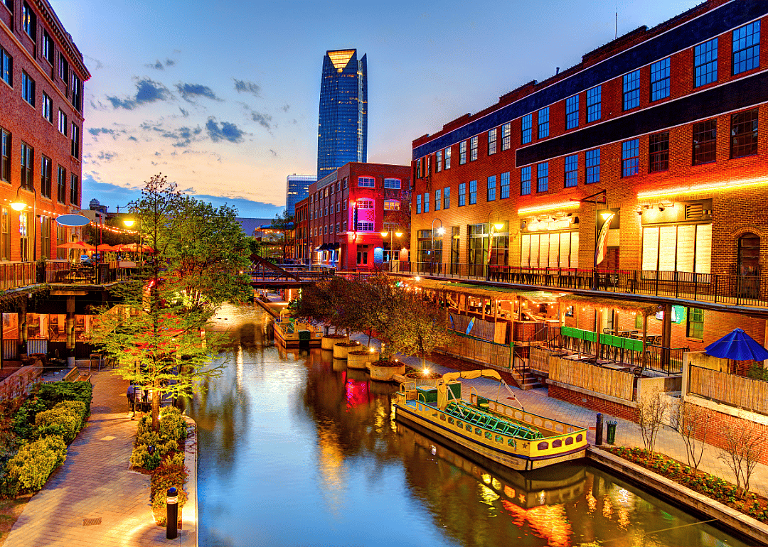 Bricktown, a neighborhood in Oklahoma City.