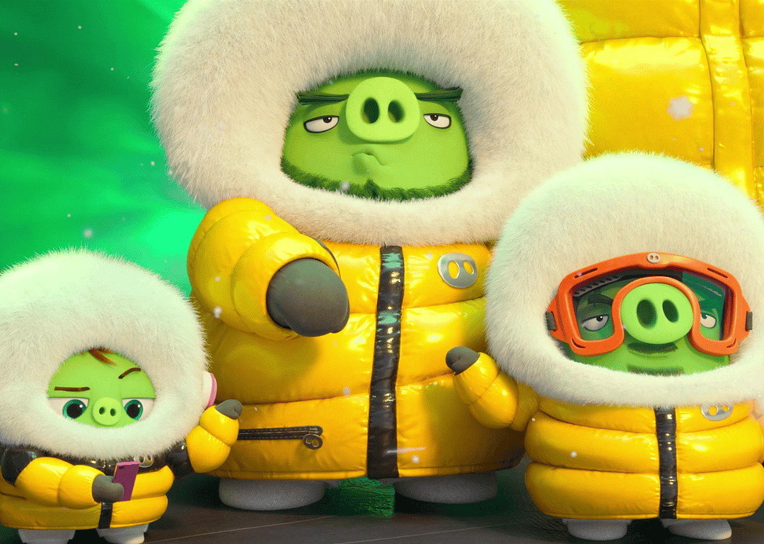 Three pigs in The Angry Birds Movie 2