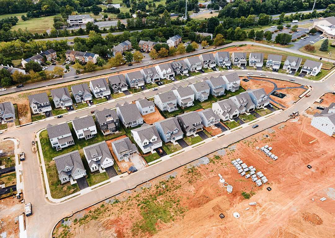 New construction homes being built in Leesburg.