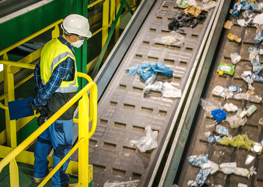 A waste sorting facility.