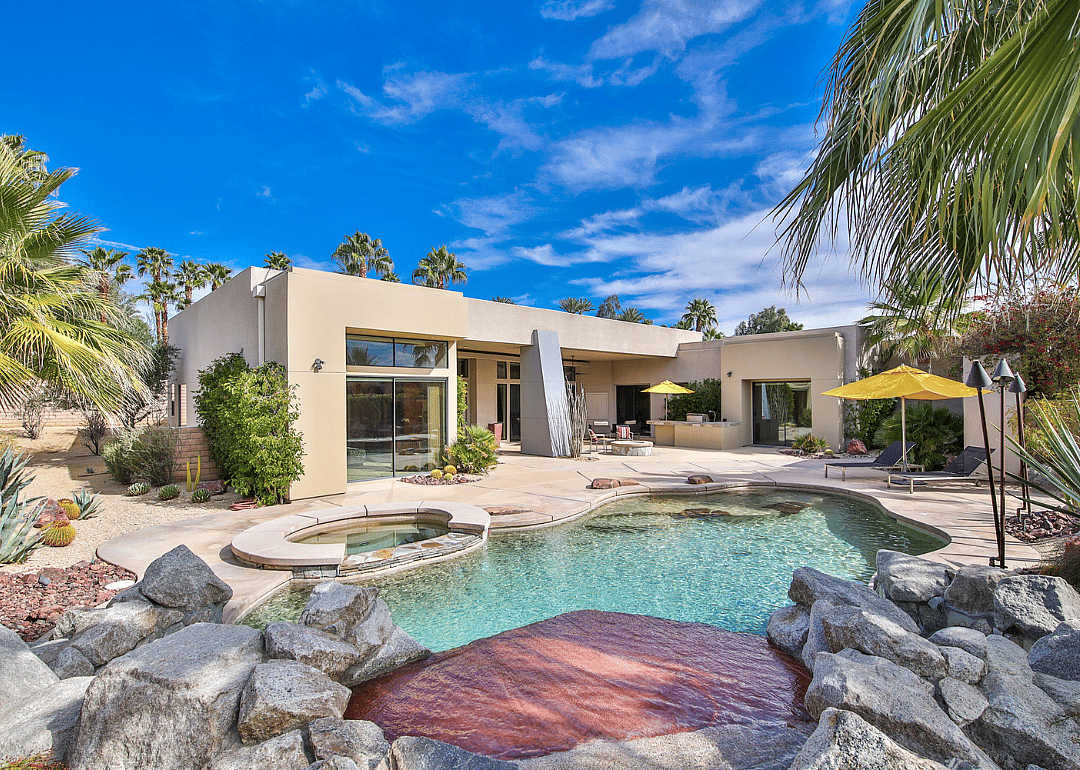 An upscale, luxury home with a pool in Los Angeles.