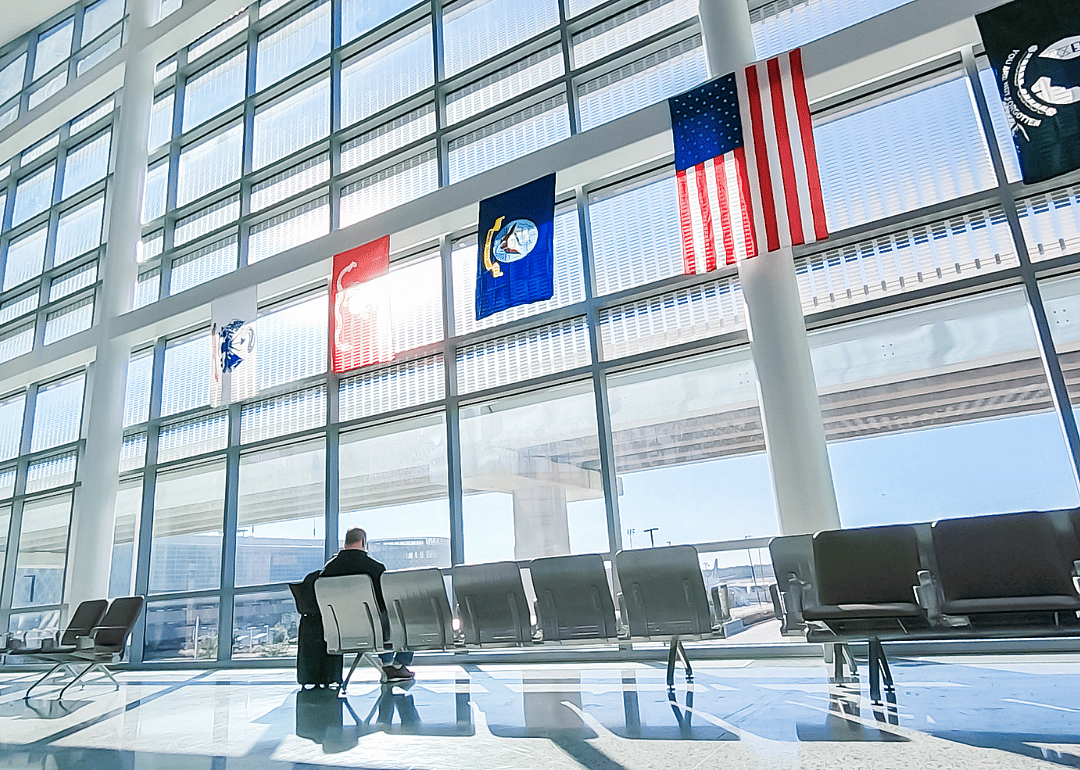 The inside of Houston International Airport