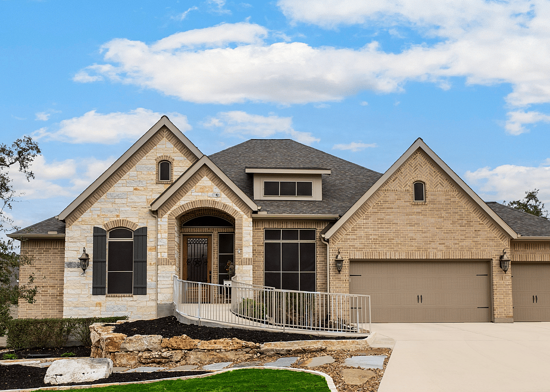 A stone luxury home in Louisiana.