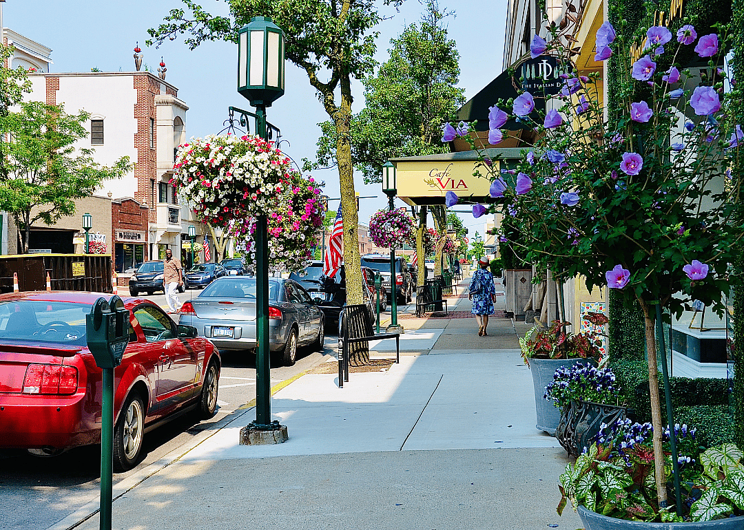 A street-level view of downtown Brimingham.