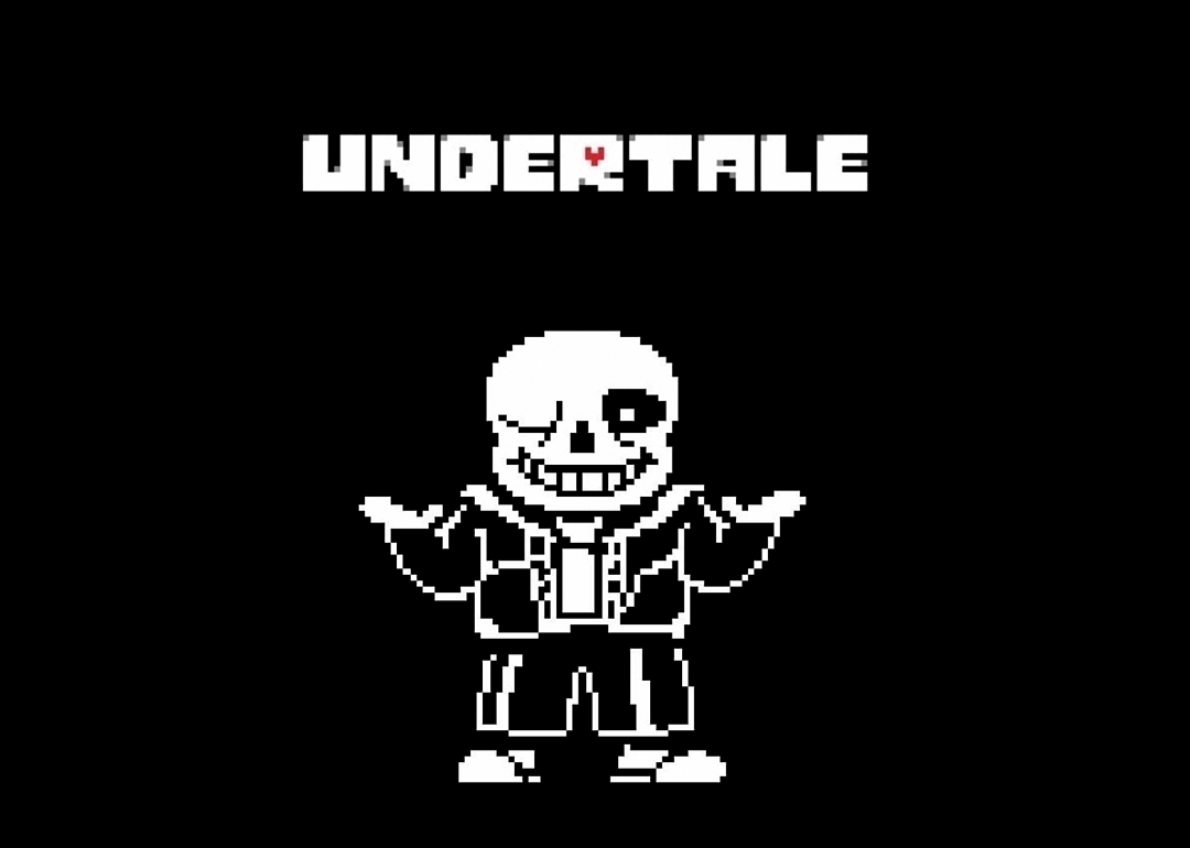A still from the game Undertale showing the character Sans.
