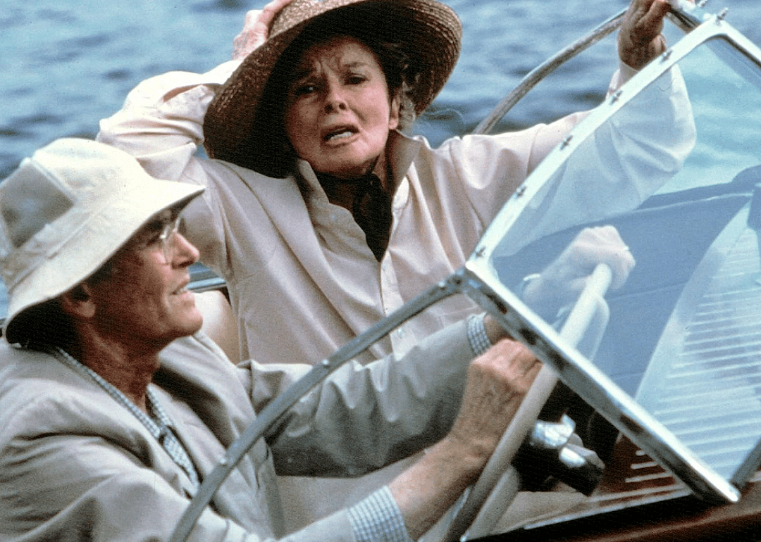 Henry Fonda and Katharine Hepburn in On Golden Pond.