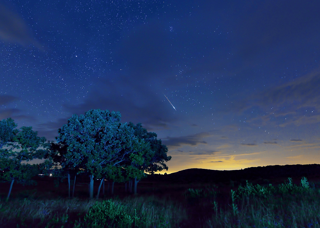 A meteor shower.