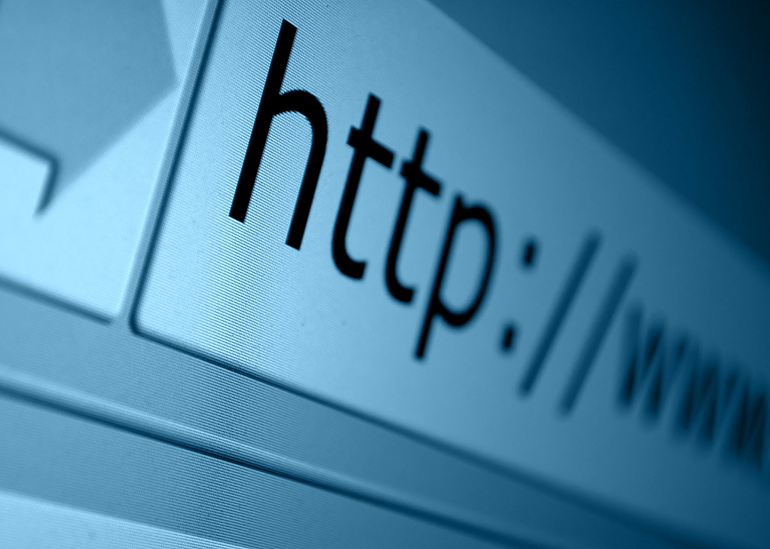 A close-up of a web address in an internet browser