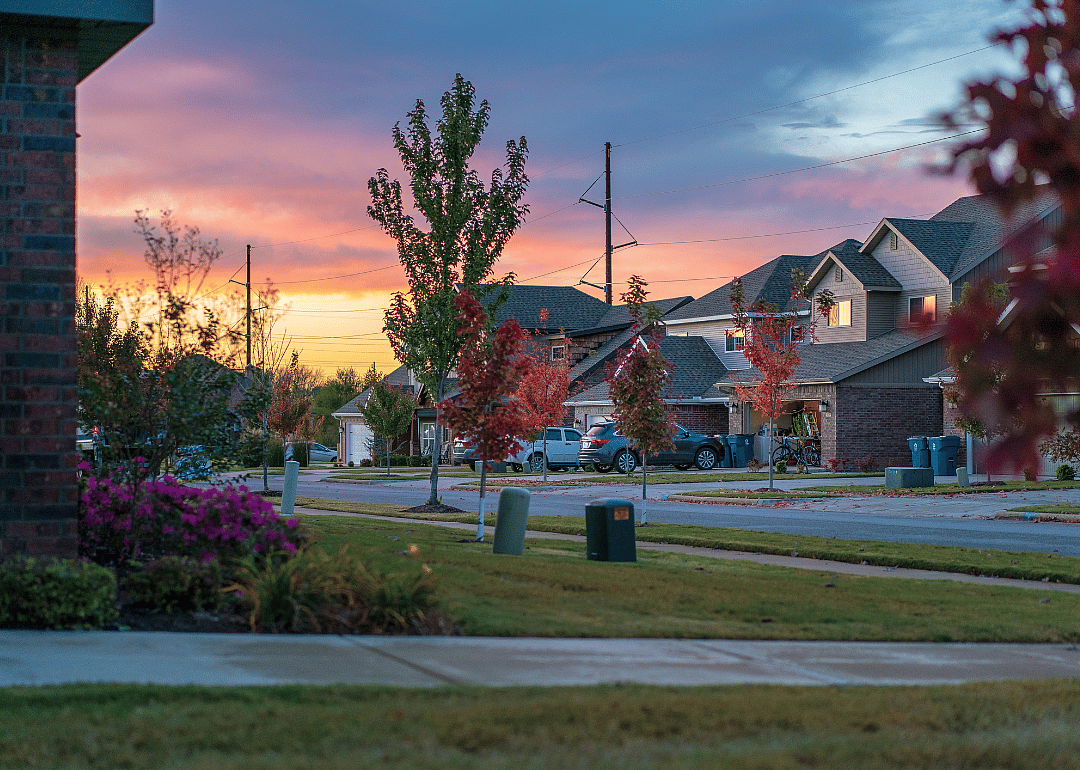 A residential neighborhood in Bentonville, Arkansas.