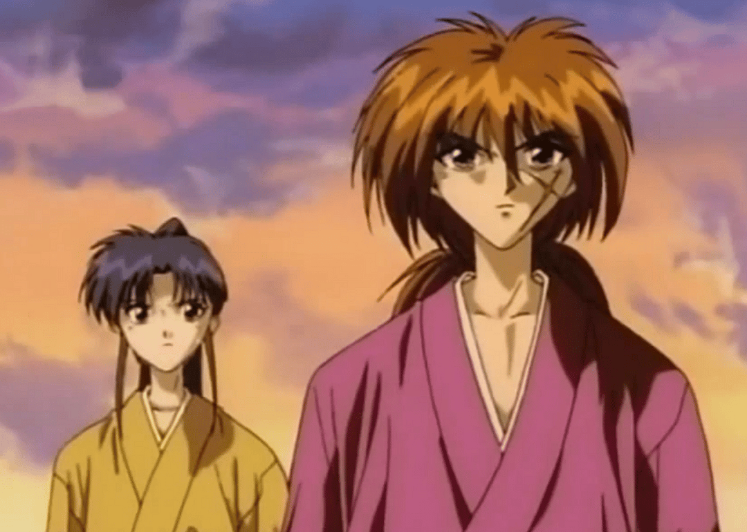 A still frame from Rurouni Kenshin