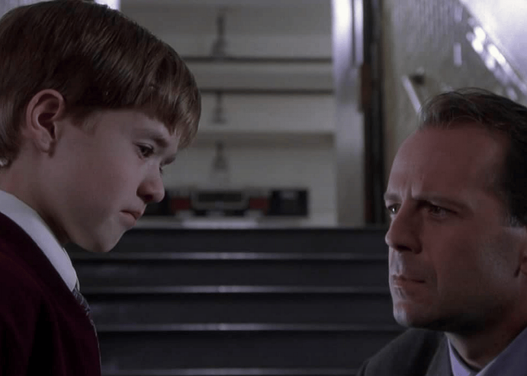Bruce Willis and Haley Joel Osment in The Sixth Sense.
