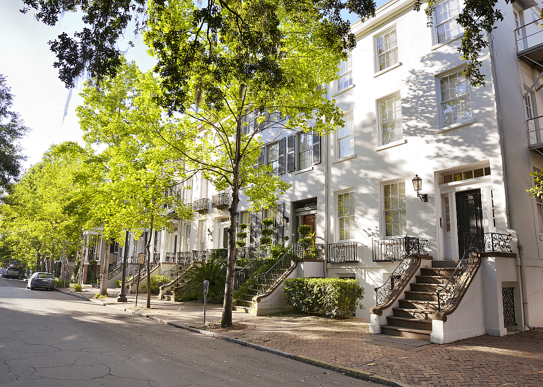 Historic homes in Savannah, Georgia.