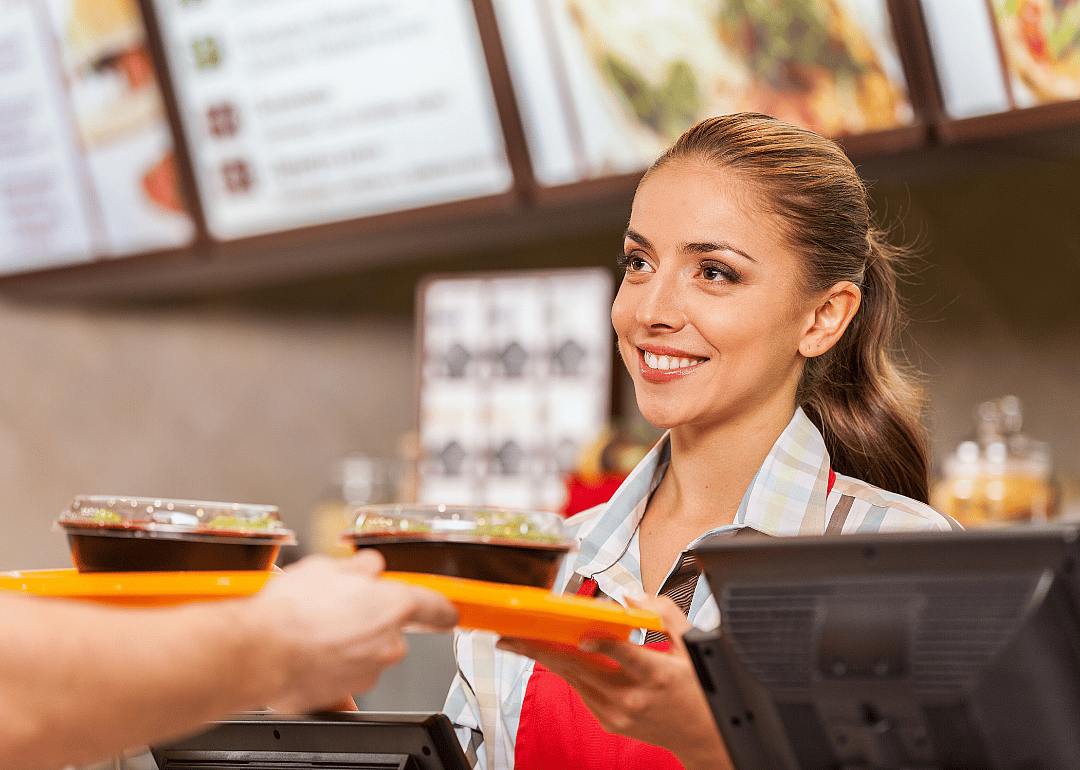 #7. Fast food and counter workers