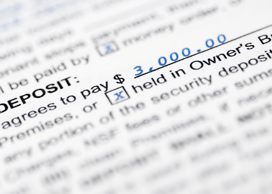 Security deposit paperwork